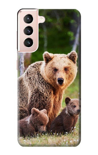 S3558 くまの家族 Bear Family Samsung Galaxy S21 5G バックケース、フリップケース・カバー