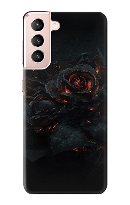 S3672 バーンドローズ Burned Rose Samsung Galaxy S21 5G バックケース、フリップケース・カバー