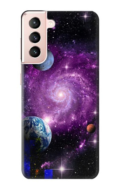 S3689 銀河宇宙惑星 Galaxy Outer Space Planet Samsung Galaxy S21 5G バックケース、フリップケース・カバー