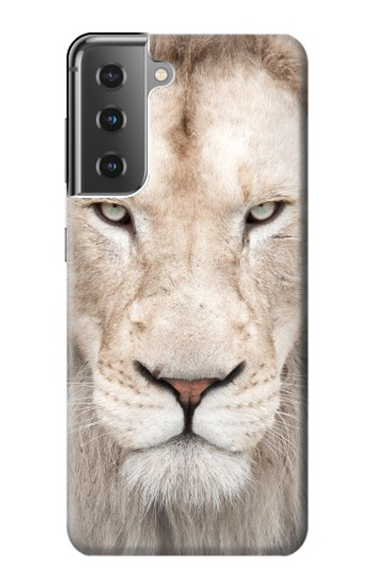 S2399 ホワイトライオンの顔 White Lion Face Samsung Galaxy S21 Plus 5G, Galaxy S21+ 5G バックケース、フリップケース・カバー