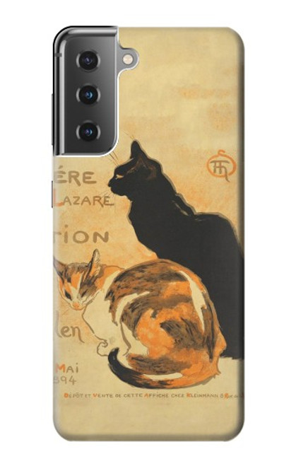 S3229 ヴィンテージ猫ポスター Vintage Cat Poster Samsung Galaxy S21 Plus 5G, Galaxy S21+ 5G バックケース、フリップケース・カバー