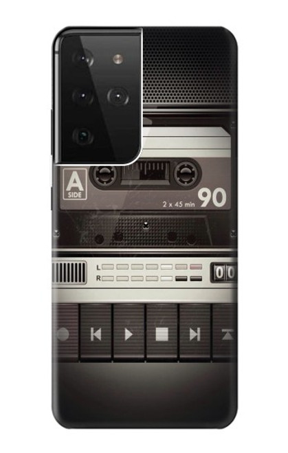 S3501 ビンテージカセットプレーヤー Vintage Cassette Player Samsung Galaxy S21 Ultra 5G バックケース、フリップケース・カバー