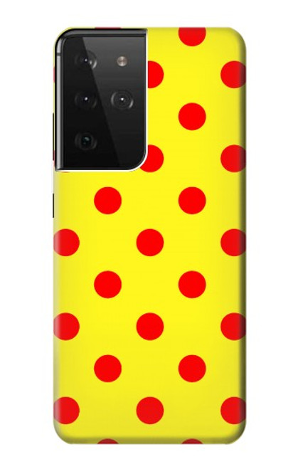S3526 赤い水玉 Red Spot Polka Dot Samsung Galaxy S21 Ultra 5G バックケース、フリップケース・カバー