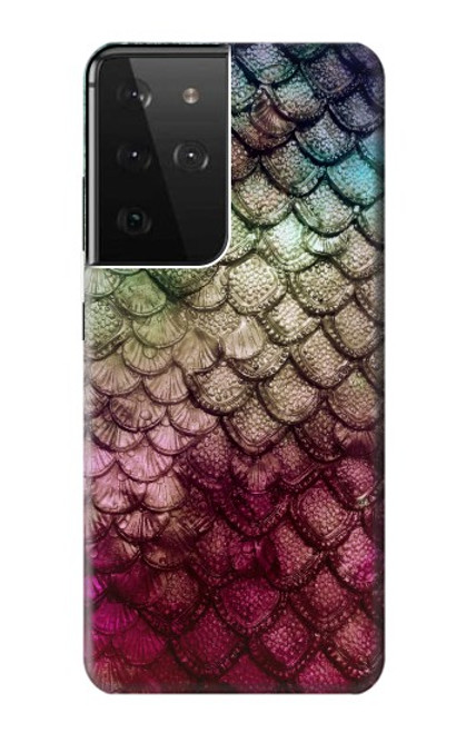 S3539 人魚の鱗 Mermaid Fish Scale Samsung Galaxy S21 Ultra 5G バックケース、フリップケース・カバー