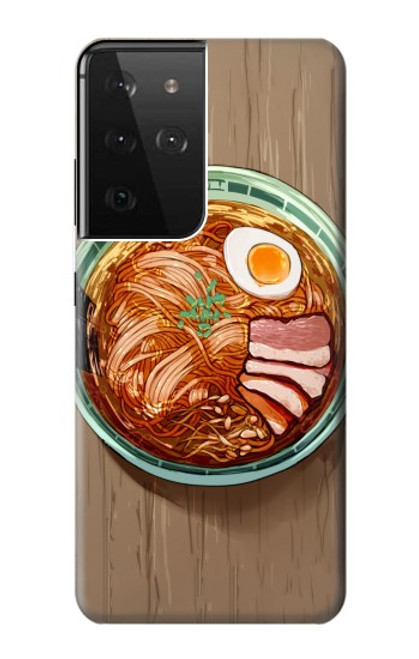 S3756 ラーメン Ramen Noodles Samsung Galaxy S21 Ultra 5G バックケース、フリップケース・カバー