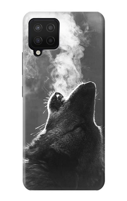 S3505 オオカミ Wolf Howling Samsung Galaxy A12 バックケース、フリップケース・カバー