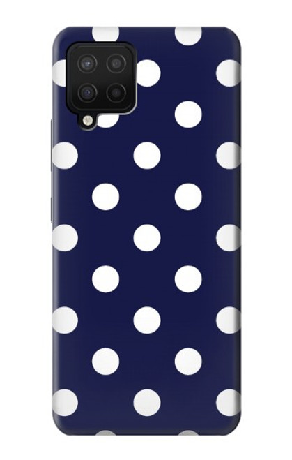 S3533 ブルーの水玉 Blue Polka Dot Samsung Galaxy A12 バックケース、フリップケース・カバー