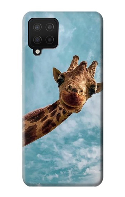 S3680 かわいいスマイルキリン Cute Smile Giraffe Samsung Galaxy A12 バックケース、フリップケース・カバー