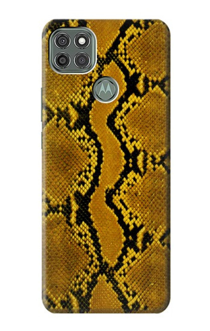 S3365 黄パイソンの皮膚 グラフィックプリント Yellow Python Skin Graphic Print Motorola Moto G9 Power バックケース、フリップケース・カバー