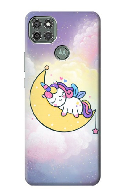 S3485 かわいい眠りユニコーン Cute Unicorn Sleep Motorola Moto G9 Power バックケース、フリップケース・カバー