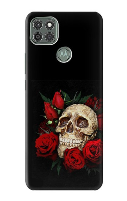 S3753 ダークゴシックゴススカルローズ Dark Gothic Goth Skull Roses Motorola Moto G9 Power バックケース、フリップケース・カバー