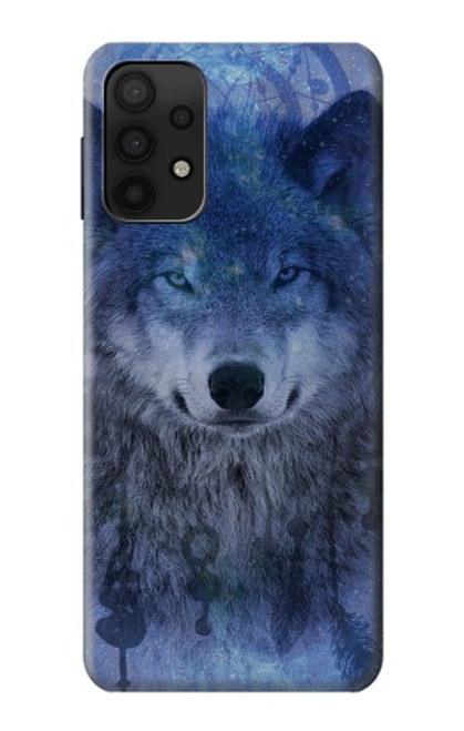 S3410 狼 ドリームキャッチャー Wolf Dream Catcher Samsung Galaxy A32 5G バックケース、フリップケース・カバー