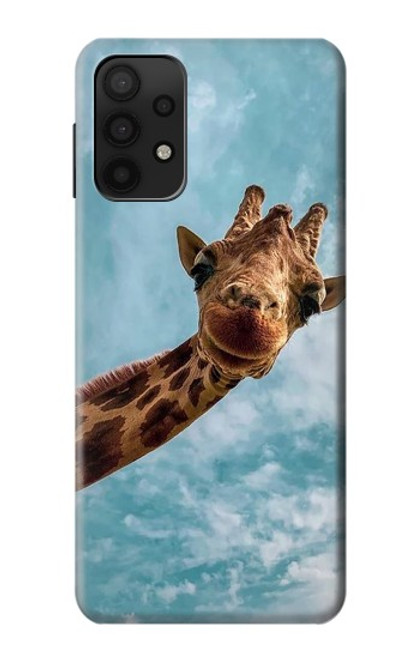 S3680 かわいいスマイルキリン Cute Smile Giraffe Samsung Galaxy A32 5G バックケース、フリップケース・カバー