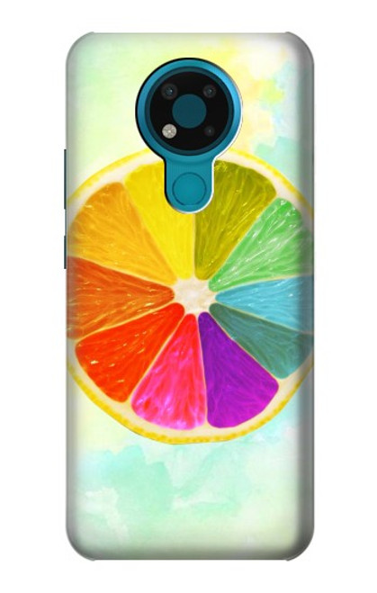 S3493 カラフルなレモン Colorful Lemon Nokia 3.4 バックケース、フリップケース・カバー