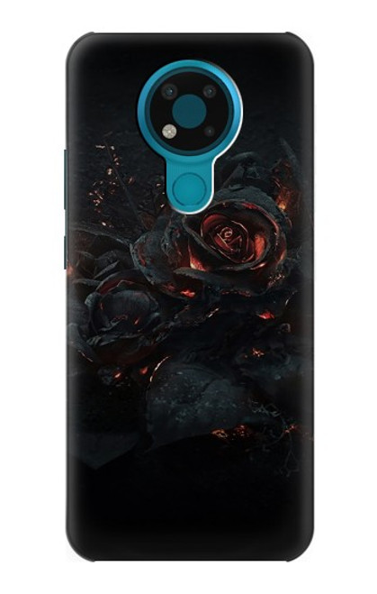 S3672 バーンドローズ Burned Rose Nokia 3.4 バックケース、フリップケース・カバー