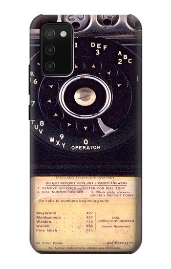 S0086 ヴィンテージ 公衆電話 Payphone Vintage Samsung Galaxy A02s, Galaxy M02s バックケース、フリップケース・カバー