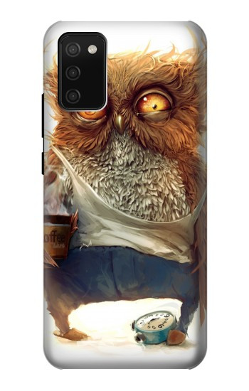 S1133 目を覚ますフクロウ Wake up Owl Samsung Galaxy A02s, Galaxy M02s バックケース、フリップケース・カバー