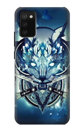 S1135 オオカミ Wolf with knives Rock Samsung Galaxy A02s, Galaxy M02s バックケース、フリップケース・カバー