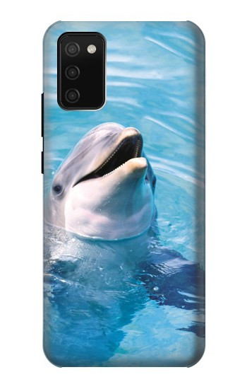 S1291 イルカ Dolphin Samsung Galaxy A02s, Galaxy M02s バックケース、フリップケース・カバー