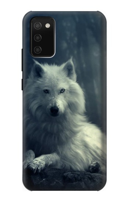S1516 ホワイトウルフ White Wolf Samsung Galaxy A02s, Galaxy M02s バックケース、フリップケース・カバー