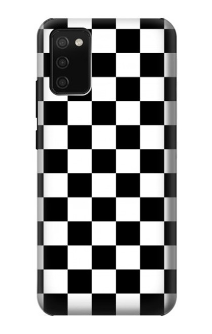 S1611 チェッカーボード Black and White Check Chess Board Samsung Galaxy A02s, Galaxy M02s バックケース、フリップケース・カバー