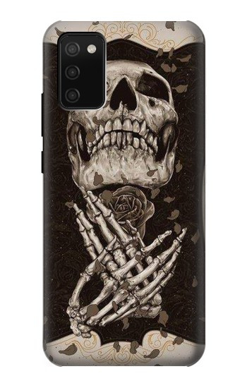 S1676 スカルローズ Skull Rose Samsung Galaxy A02s, Galaxy M02s バックケース、フリップケース・カバー