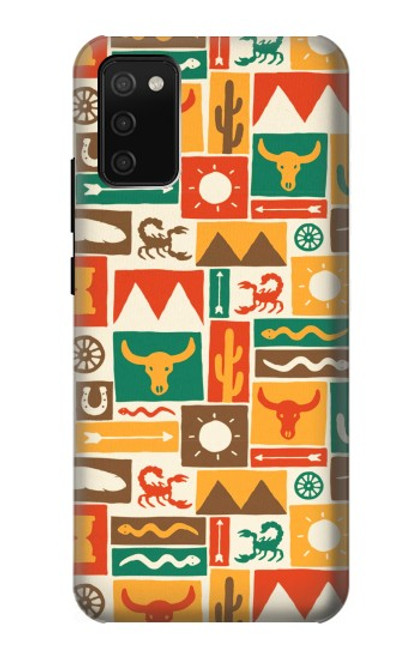 S1873 ウェスタンパターン Western Pattern Samsung Galaxy A02s, Galaxy M02s バックケース、フリップケース・カバー