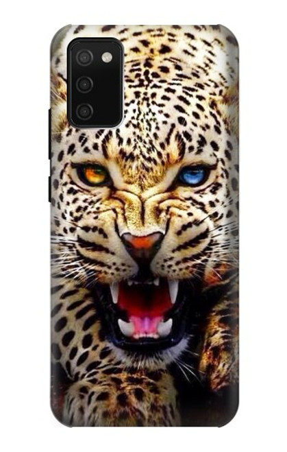 S1932 ブルーアイヒョウ Blue Eyed Leopard Samsung Galaxy A02s, Galaxy M02s バックケース、フリップケース・カバー