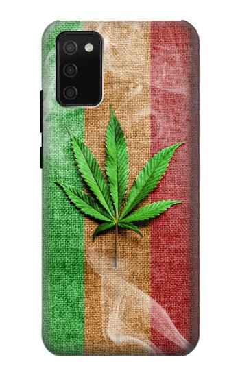S2109 マリファナラスタ旗 Marijuana Rasta Flag Samsung Galaxy A02s, Galaxy M02s バックケース、フリップケース・カバー
