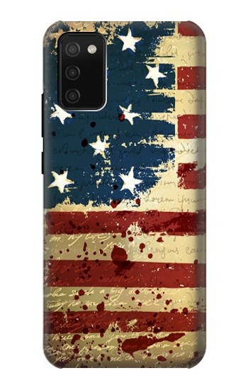 S2349 古いアメリカの国旗 Old American Flag Samsung Galaxy A02s, Galaxy M02s バックケース、フリップケース・カバー