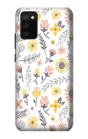 S2354 パステルの花のパターン Pastel Flowers Pattern Samsung Galaxy A02s, Galaxy M02s バックケース、フリップケース・カバー