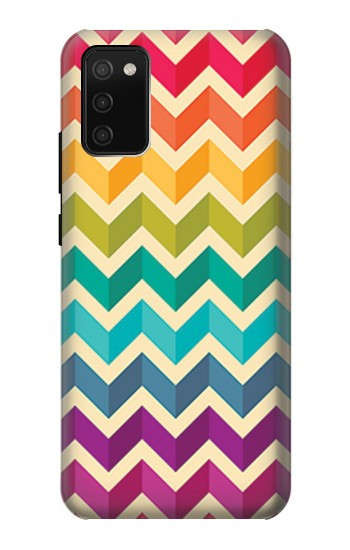 S2362 カラフルなシェブロンジグザグパターン Rainbow Colorful Shavron Zig Zag Pattern Samsung Galaxy A02s, Galaxy M02s バックケース、フリップケース・カバー