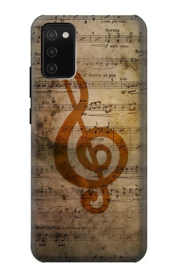 S2368 楽譜ノート Sheet Music Notes Samsung Galaxy A02s, Galaxy M02s バックケース、フリップケース・カバー