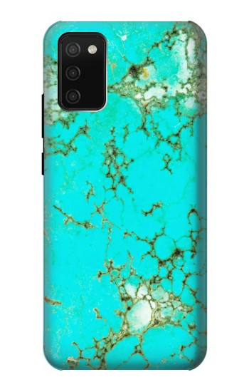 S2377 ターコイズの宝石用原石のグラフィックプリント Turquoise Gemstone Texture Graphic Printed Samsung Galaxy A02s, Galaxy M02s バックケース、フリップケース・カバー