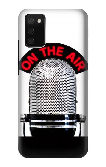 S2381 オンエアヴィンテージラジオマイク Vintage Radio Microphone On The Air Samsung Galaxy A02s, Galaxy M02s バックケース、フリップケース・カバー