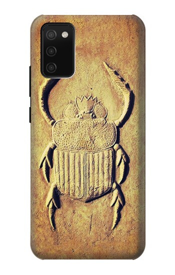 S2401 エジプトのスカラベ 甲虫 グラフィックプリント Egyptian Scarab Beetle Graphic Printed Samsung Galaxy A02s, Galaxy M02s バックケース、フリップケース・カバー