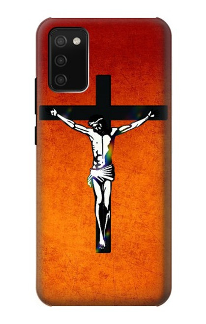 S2421 十字架上のイエス Jesus Christ On The Cross Samsung Galaxy A02s, Galaxy M02s バックケース、フリップケース・カバー