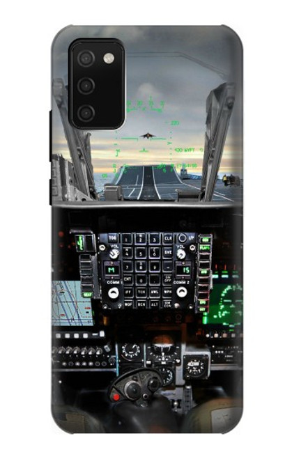S2435 戦闘機 航空機 コックピット Fighter Jet Aircraft Cockpit Samsung Galaxy A02s, Galaxy M02s バックケース、フリップケース・カバー