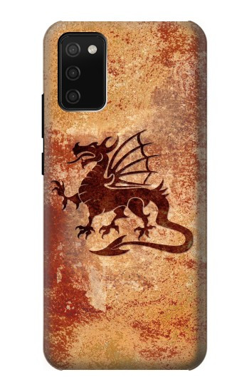 S2485 ドラゴンメタルグラフィックプリント Dragon Metal Texture Graphic Printed Samsung Galaxy A02s, Galaxy M02s バックケース、フリップケース・カバー