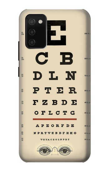 S2502 目の検査図ポスター Eye Exam Chart Decorative Decoupage Poster Samsung Galaxy A02s, Galaxy M02s バックケース、フリップケース・カバー