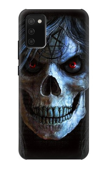 S2585 スカルペンタグラム Evil Death Skull Pentagram Samsung Galaxy A02s, Galaxy M02s バックケース、フリップケース・カバー