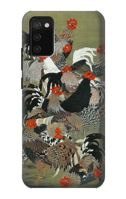 S2699 伊藤若冲 Ito Jakuchu Rooster Samsung Galaxy A02s, Galaxy M02s バックケース、フリップケース・カバー