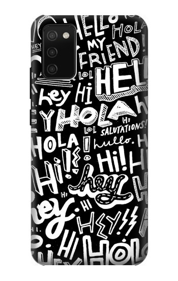 S2744 こんにちはこんにちはねえアートパターン Hey Hi Hello Art Pattern Samsung Galaxy A02s, Galaxy M02s バックケース、フリップケース・カバー