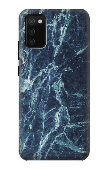 S2799 ライトブルーマーブルストーン グラフィックプリント Light Blue Marble Stone Texture Printed Samsung Galaxy A02s, Galaxy M02s バックケース、フリップケース・カバー