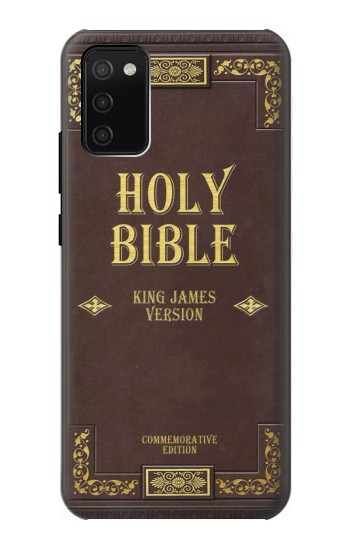 S2889 聖書 Holy Bible Cover King James Version Samsung Galaxy A02s, Galaxy M02s バックケース、フリップケース・カバー