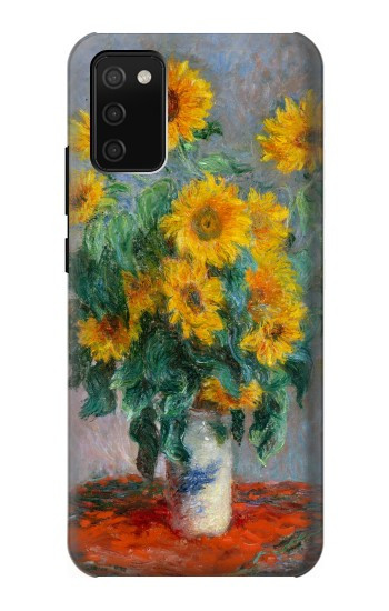 S2937 クロード・モネ ひまわり Claude Monet Bouquet of Sunflowers Samsung Galaxy A02s, Galaxy M02s バックケース、フリップケース・カバー