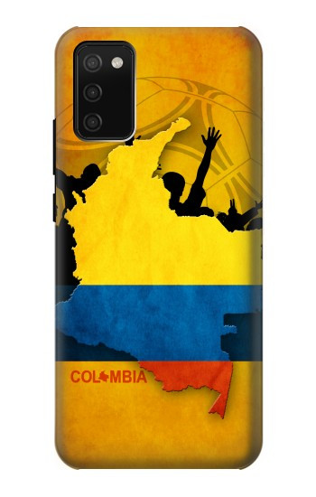S2996 コロンビアサッカー Colombia Football Soccer Map Flag Samsung Galaxy A02s, Galaxy M02s バックケース、フリップケース・カバー