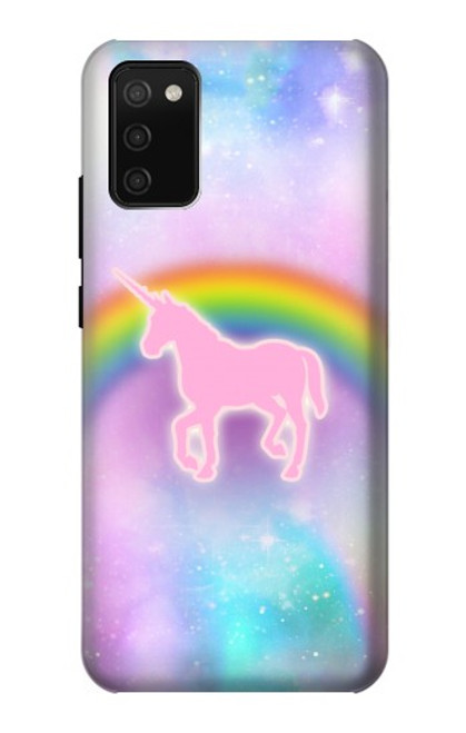 S3070 レインボーユニコーンパステル Rainbow Unicorn Pastel Sky Samsung Galaxy A02s, Galaxy M02s バックケース、フリップケース・カバー