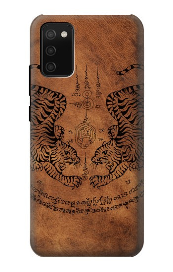 S3209 虎のサクヤン Sak Yant Twin Tiger Samsung Galaxy A02s, Galaxy M02s バックケース、フリップケース・カバー