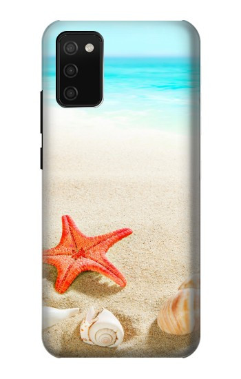 S3212 シーシェルズ・ヒトデ・ビーチ Sea Shells Starfish Beach Samsung Galaxy A02s, Galaxy M02s バックケース、フリップケース・カバー